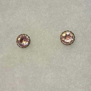 Brighton Pink Crystal Iris Stud Earrings